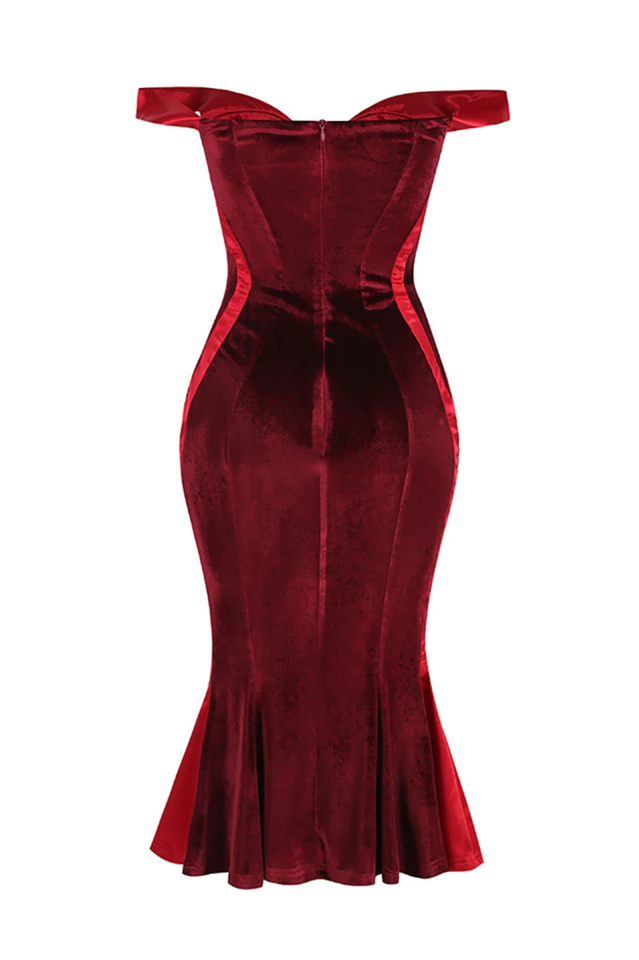 Vianey Velvet Midi Dress | Dress In Beauty