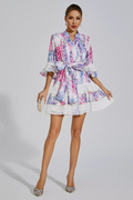 Kimora Floral Belted Mini Dress | Dress In Beauty