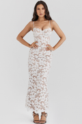 Pearl White Floral Embroidered Maxi Dress | Dress In Beauty