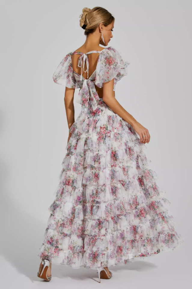 Braylee Purple Floral Ruched Set | Dress In Beauty