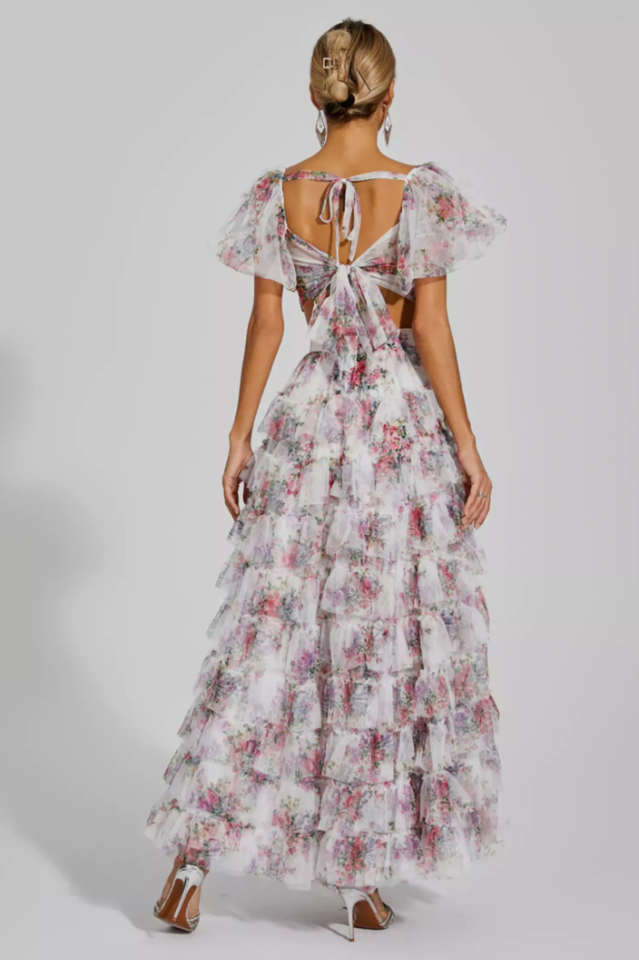 Braylee Purple Floral Ruched Set | Dress In Beauty