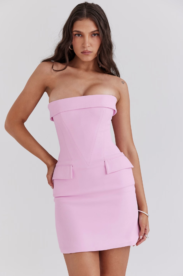 Naia Cotton Candy Strapless Mini Dress | Dress In Beauty