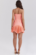 Sirena Sorbet Satin Strapless Mini Dress | Dress In Beauty