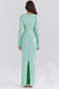 Titania Seafoam Sequin Maxi Gown | Dress In Beauty