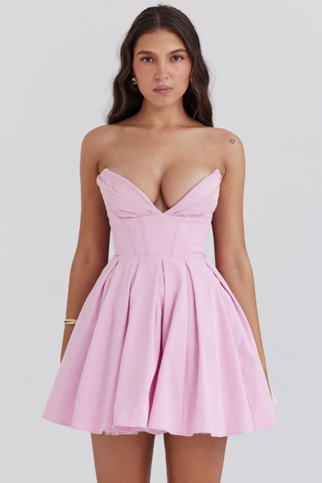 Mar Candy Twill Strapless Mini Dress | Dress In Beauty