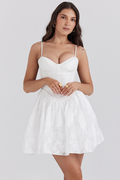 Nerissa White Jacquard Corset Mini Dress | Dress In Beauty