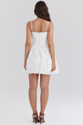 Nerissa White Jacquard Corset Mini Dress | Dress In Beauty