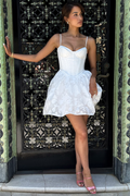 Nerissa White Jacquard Corset Mini Dress | Dress In Beauty