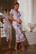 Sally V Neck Floral Midi Dress | Dress In Beauty