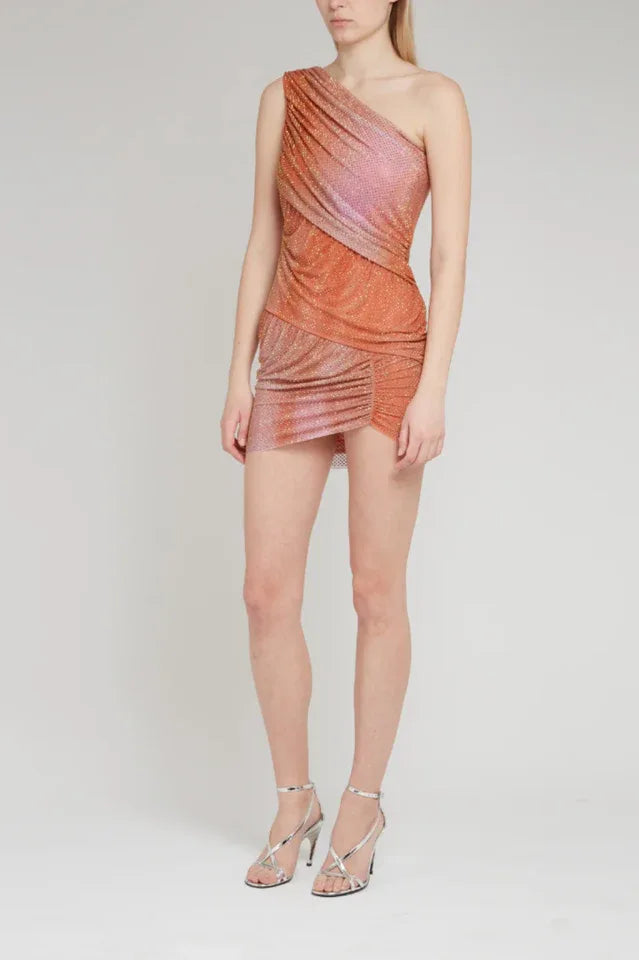 Rhinestone Embellished One Shoulder Dress Secondary image
