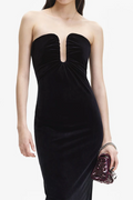 Velvet Strapless Midi Dress | Dress In Beauty