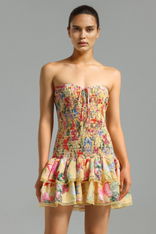 Naja Layered Printed Mini Dress | Dress In Beauty