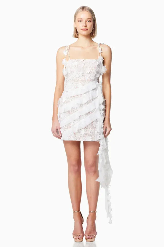 3D Rosette Mini Dress Secondary image