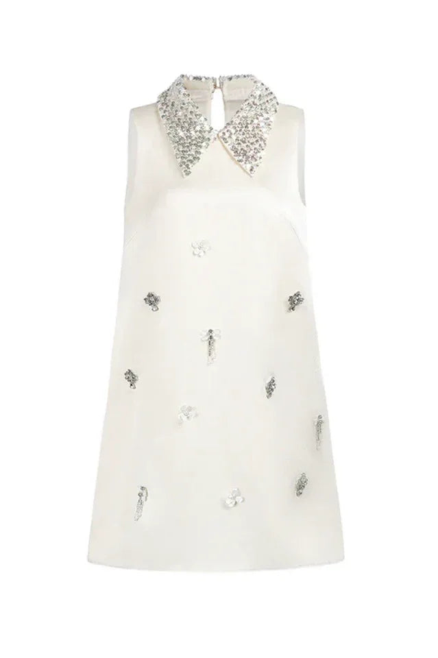 Elif Sleeveless Diamond Mini Dress - WEUXS