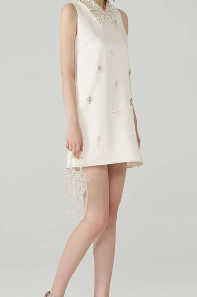 Elif Sleeveless Diamond Mini Dress | Dress In Beauty