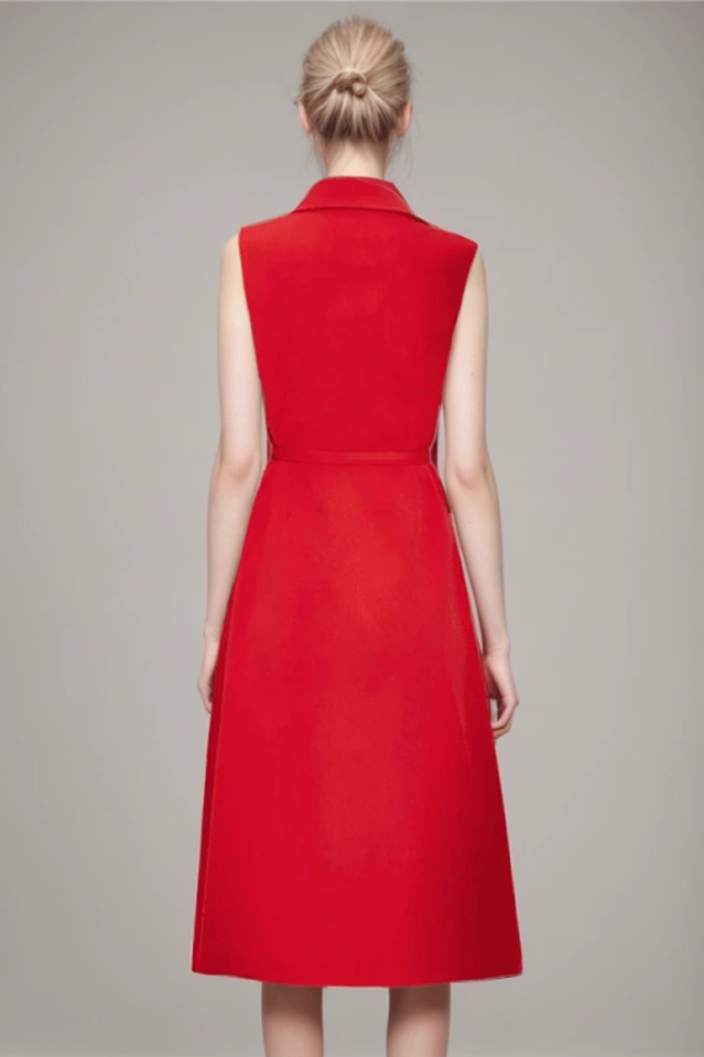 Sleeveless High Waist Patchwork Belt Dress | Dress In Beauty