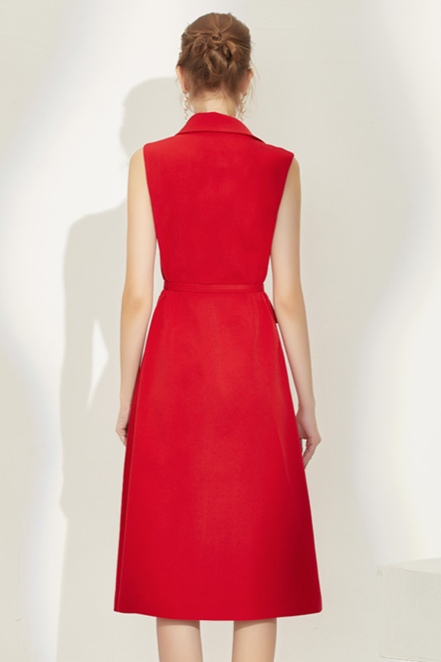 Sleeveless High Waist Patchwork Belt Dress | Dress In Beauty