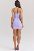 Alyssa Orchid Crepe Plunge Mini Dress | Dress In Beauty