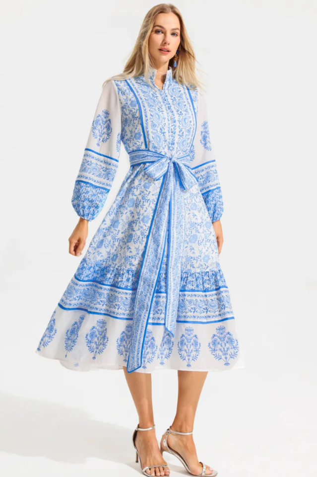 Paisley Single Breasted Midi Dress | Dress In Beauty