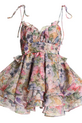 Fairy Butterfly Print Tiered Mini Sundress | Dress In Beauty