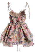 Fairy Butterfly Print Tiered Mini Sundress | Dress In Beauty