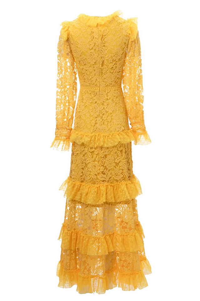 Textured Maxi Dress With Long Sleeves | Dress In Beauty