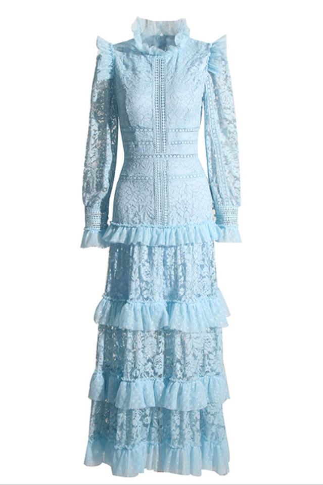 Textured Maxi Dress With Long Sleeves | Dress In Beauty