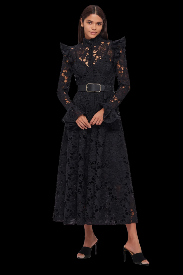 Aliyah Lace Butterfly Sleeve Midi Dress | Dress In Beauty