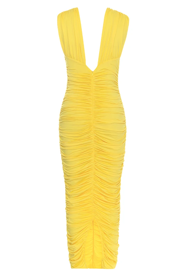 Anna Bustier Ruched Maxi Dress | Dress In Beauty