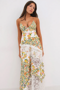 Floral Print Lace Backless Slip Dress | Dress In Beauty