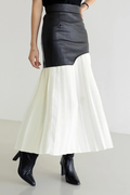 High Waist Patchwork Midi Skirt | Dress In Beauty