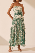 Marguerite Strapless Contrast Maxi Dress | Dress In Beauty