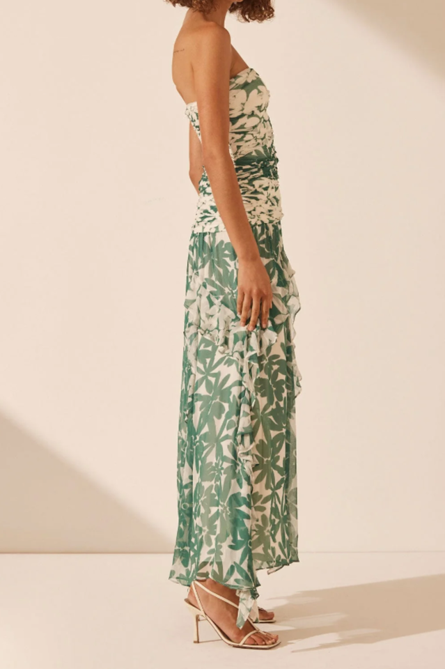 Marguerite Strapless Contrast Maxi Dress | Dress In Beauty