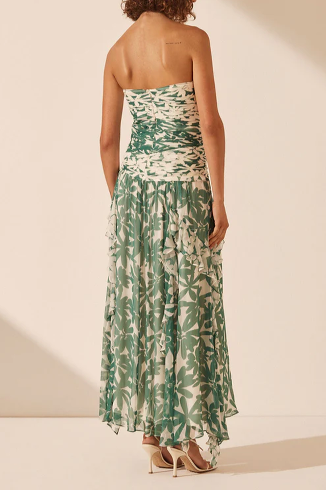 Marguerite Strapless Contrast Maxi Dress | Dress In Beauty