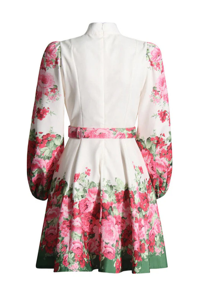 Renata Floral Print Puff Sleeve Midi Dress | Dress In Beauty