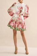 Renata Floral Print Puff Sleeve Midi Dress | Dress In Beauty