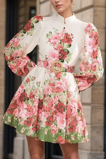 Renata Floral Print Puff Sleeve Midi Dress | Dress In Beauty