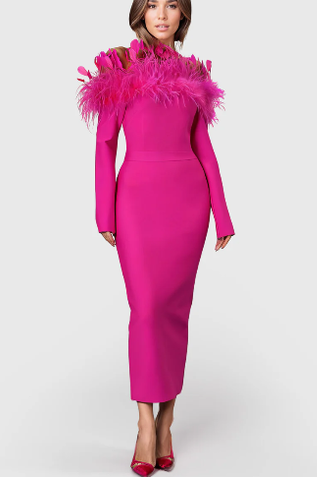 Vittoria Wild Strawberry Midi Dress | Dress In Beauty