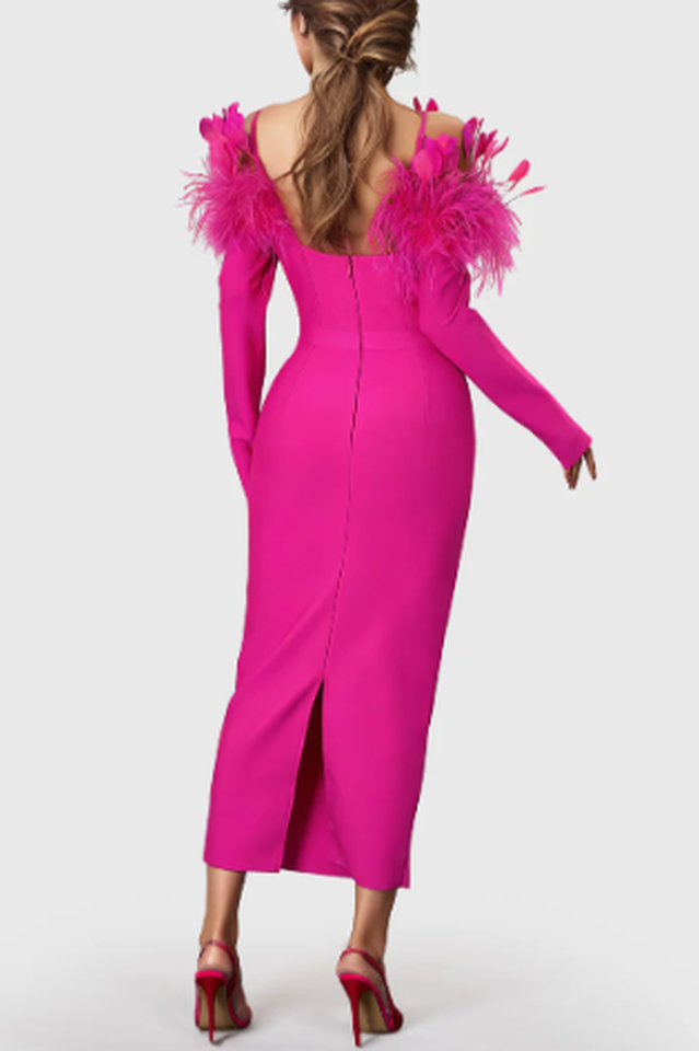 Vittoria Wild Strawberry Midi Dress | Dress In Beauty