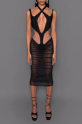 Cutout See Through Mesh Dress | Dress In Beauty