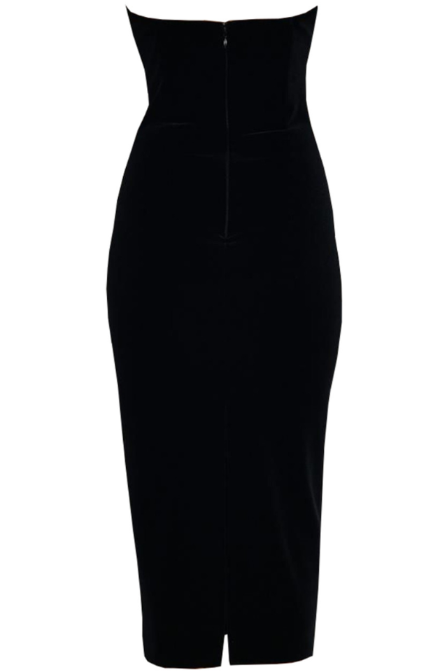 Strapless Crystal Trim Midi Dress | Dress In Beauty