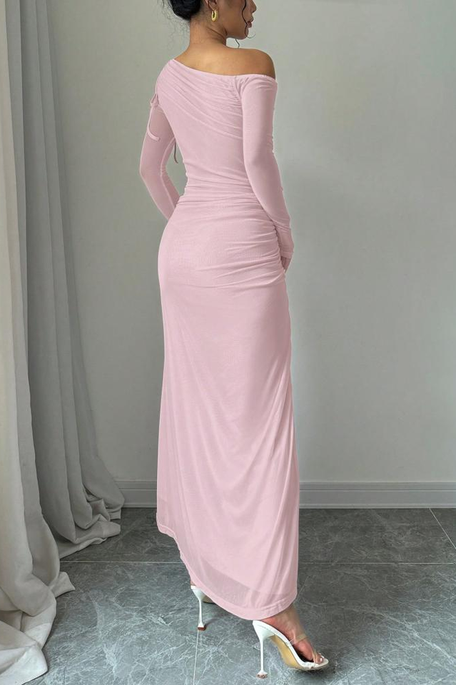 Asymmetrical Neck Bodycon Dress | Dress In Beauty