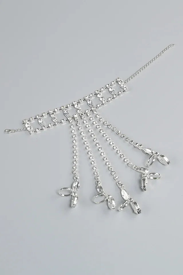 One Shoulder Rhinestone Bracelet Cocktail Dress - View 11 | WEUXS