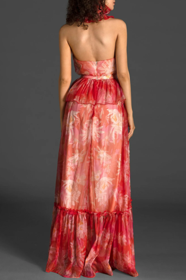 Vanija V-Neck Ruffle Maxi Dress | Dress In Beauty