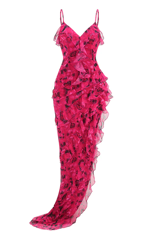 Luna Floral Strappy Slit Maxi Dress | Dress In Beauty