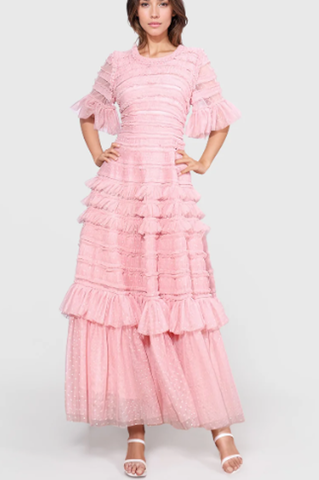 Harper Flutter Sleeve Tiered Midi Dress | Dress In Beauty