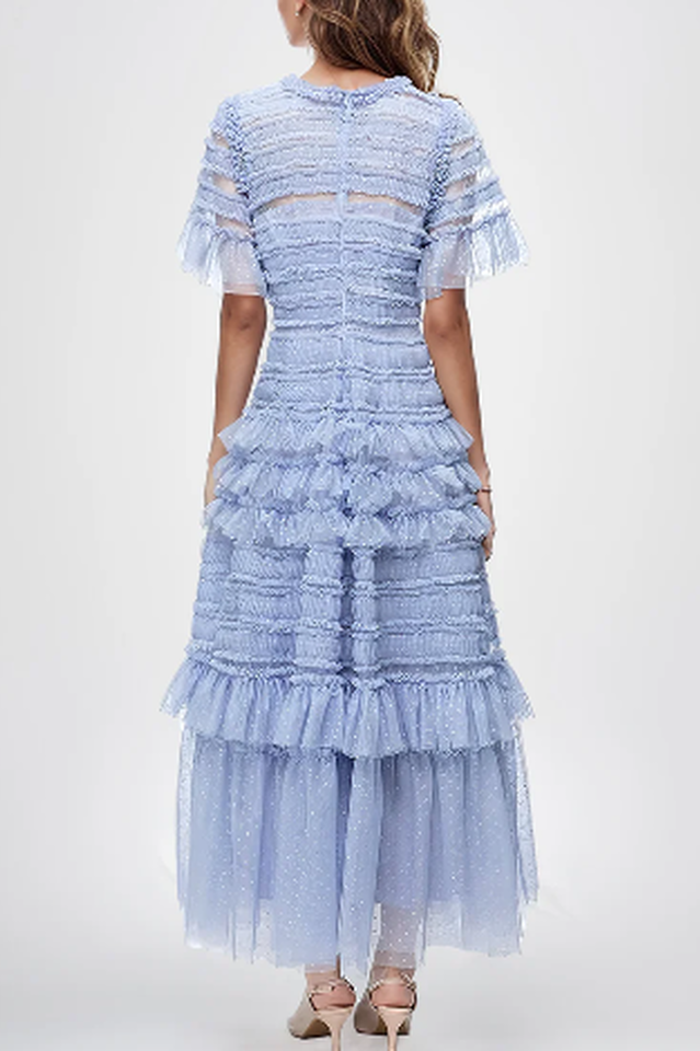 Harper Flutter Sleeve Tiered Midi Dress | Dress In Beauty