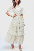 Harper Flutter Sleeve Tiered Midi Dress | Dress In Beauty