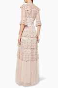 Margot Pink Embroidered Vintage Dress | Dress In Beauty