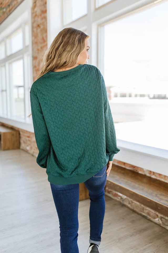 Merry & Bright Quilted Sweatshirt | Dress In Beauty
